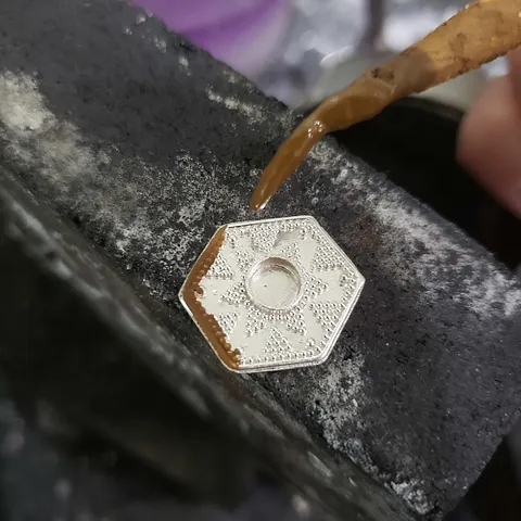 Here is a tip for preventing solder flow from @hannah.lynn.jewelry - “Ochre powder is a paint pigment powder that can be...