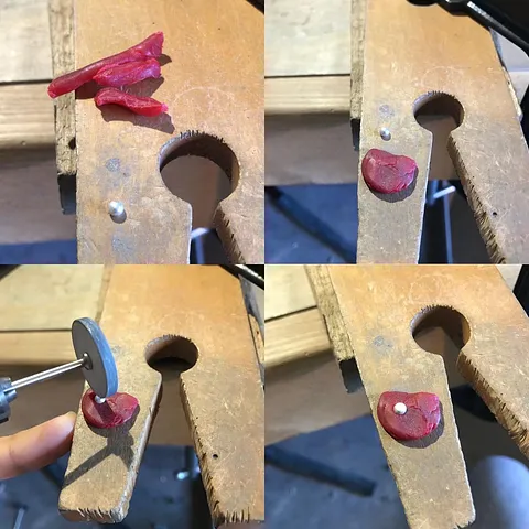Here is a tip for holding a ball while sanding from @refinedrebellionjewelry - “I make my own Argentium balls and use this...