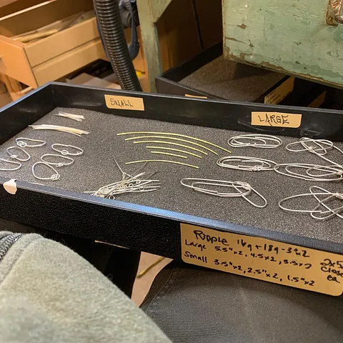 Here is a tip for organizing production pieces from @flameandstone - “Using Trays, I label each with the style for easy...