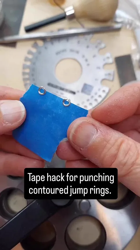 Here is a clever use for a disc cutter shared by @warped_wire_studio

"Creating a jump ring that aligns to a curved shape...