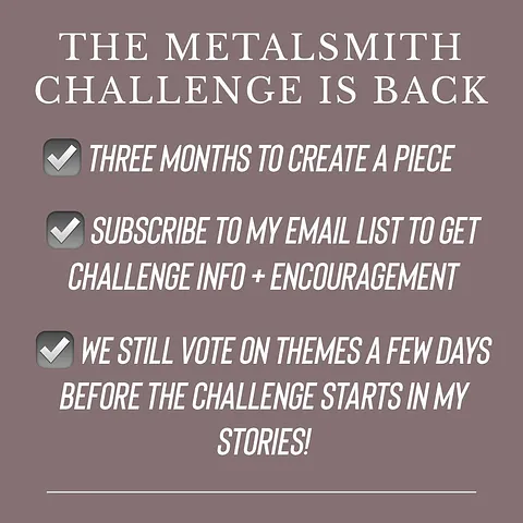 Please like this post so we can spread the word!🚨 The #metalsmithchallenge is back. You all voted for UNUSUAL STONE. You...