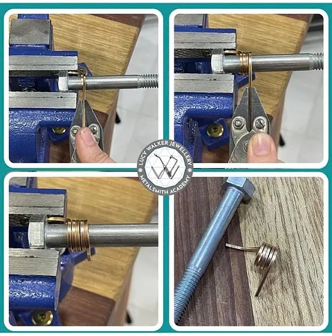 Here is a jump ring making tip from @lucywalkerjewellery - “Don’t have a fancy jump ring maker - try a bolt in a vice ❤️...