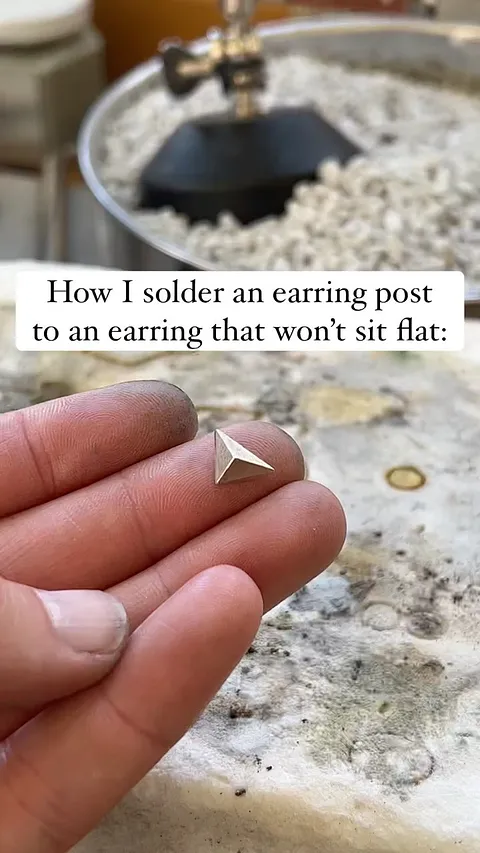 This is a little soldering tip I put together this morning for you! Many of my stud earrings will not sit flat on a file...