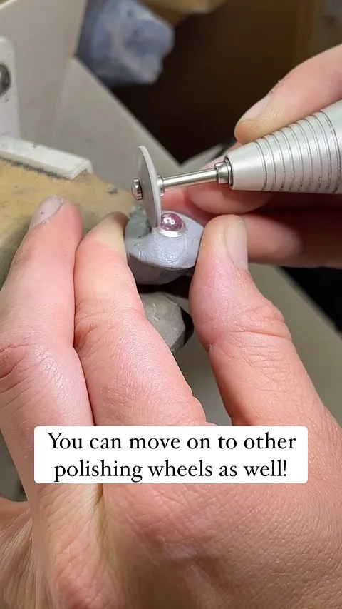 If you are using @grstools Thermoloc to secure a small bezel for hammer setting you can keep your piece in there while you...