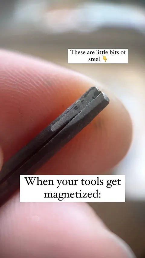 I use magnetic strips, so my tools can become magnetically charged. In this scenario I had to grind these tweezers down...