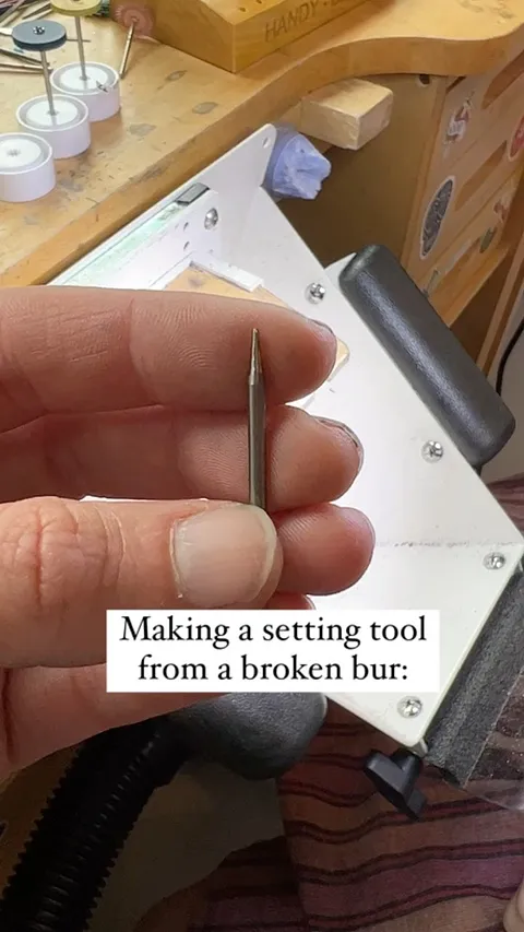 Here is a technique for making a setting punch that also works on a standard nail if you don’t have a pneumatic graver...