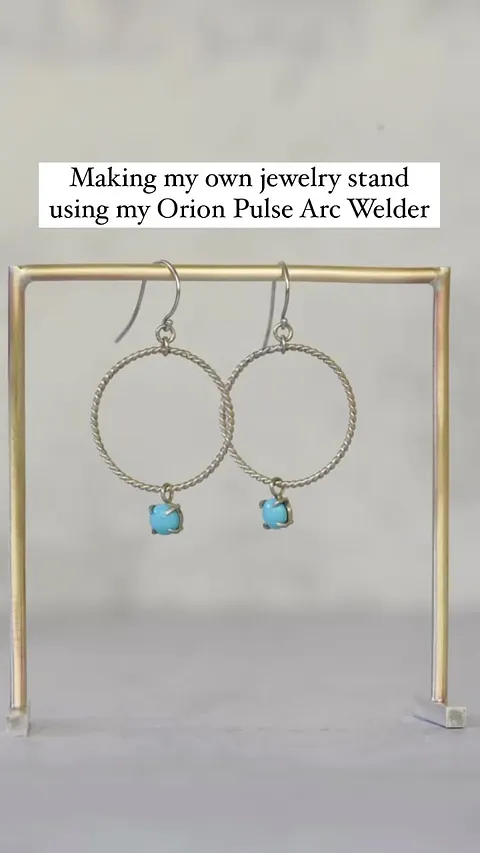 Making your own jewelry stands with a @sunstoneweld Orion Pulse Arc Welder. Being able to tack components before you...