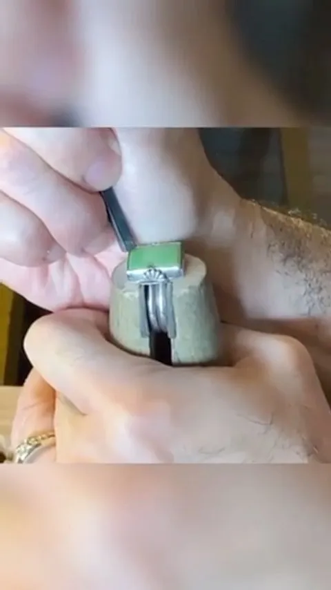 Here is a setting tip from @haroldstudio -“When setting cabochons that have corners, set the bezel around all the corners...