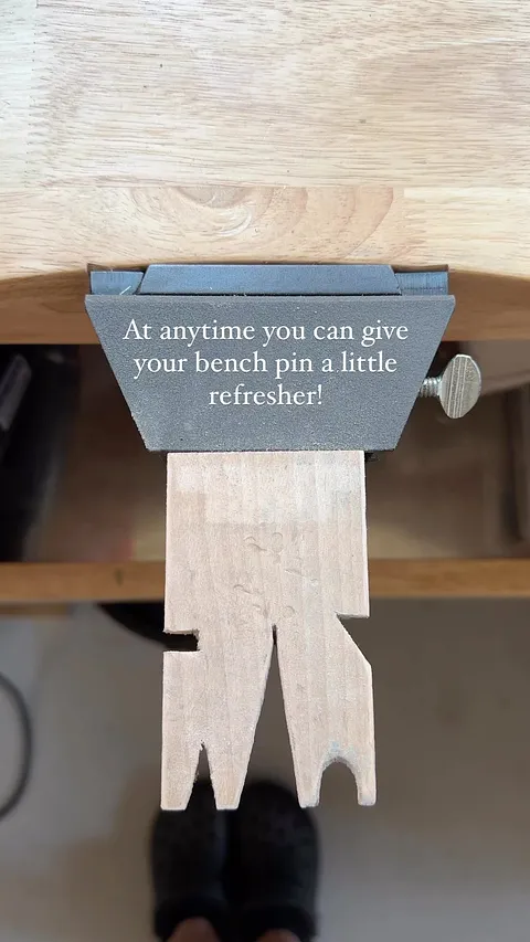 Occasionally I take a little sandpaper to my bench pin to soften any edges where it might have splintered. You can also...