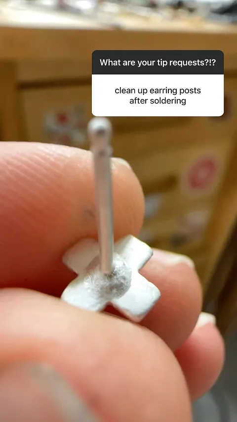 The best advice is always prevention. One technique to not make a mess of your earring backs is to drill a little hole and...