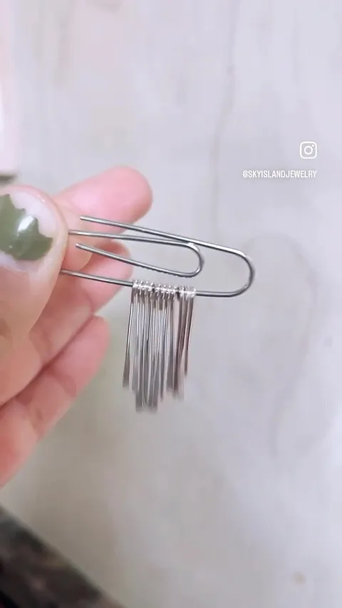Here is a production tip from @skyislandjewelry - “This is how I prepare ear wires and fringe in advance so I have a stash...