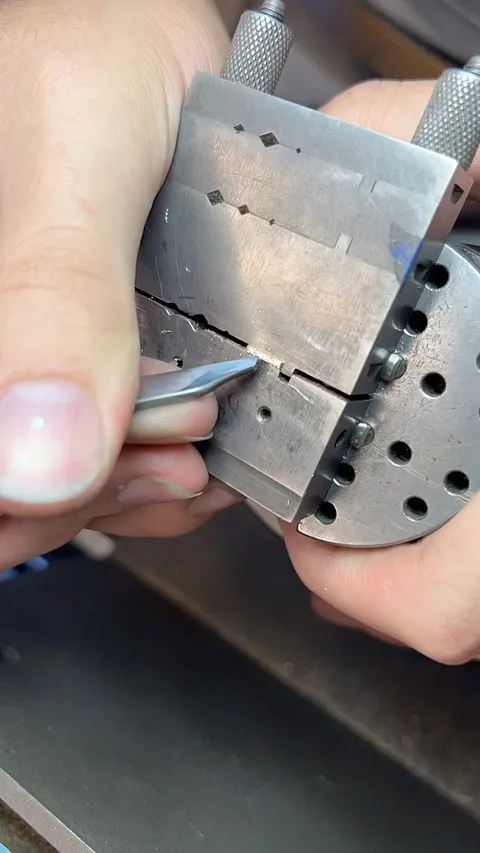 Here is a video from @melissajoymanning showing how they use a miter jig to hold a gold stud for stone setting. The miter...