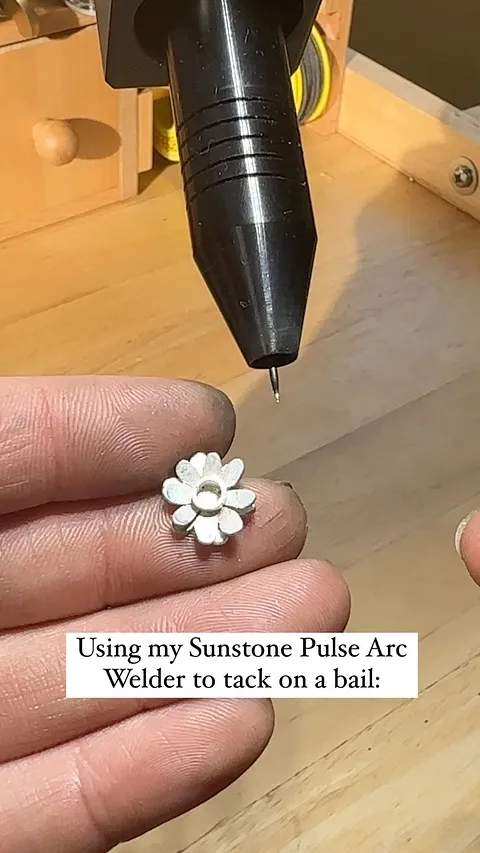 My @sunstoneweld pulse arc welder is very useful when I want to tack a component (like a bail) in place! It ensures my...