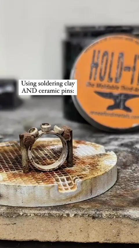 Here is a soldering tip from @marquisjewelryacademy - “Trying out a new way to use HOLD IT soldering clay from...