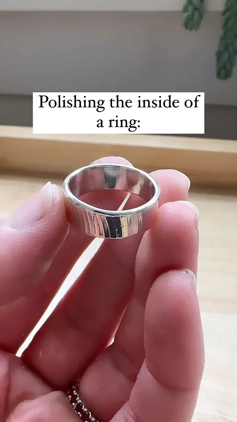 Two polishing bits I LOVE from @gesswein.jewelry that help me get a uniform polish on the inside of a ring. The first is...