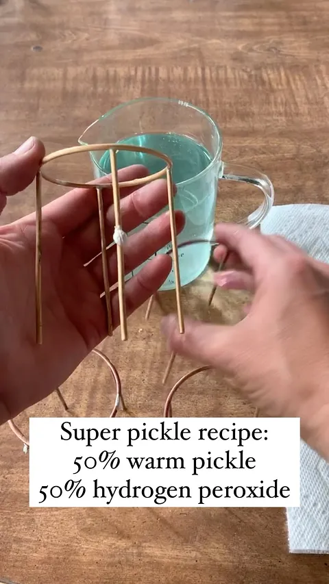 Does your brass turn pink after you solder?!? Me too 🙋‍♀️ the best solution I’ve found is to make a batch of super pickle....