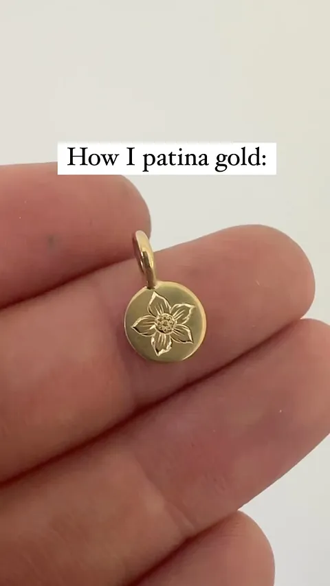 Blackening gold: today’s tip is sponsored by @gesswein.jewelry I wanted to share what patina I used on this engraved 18k...