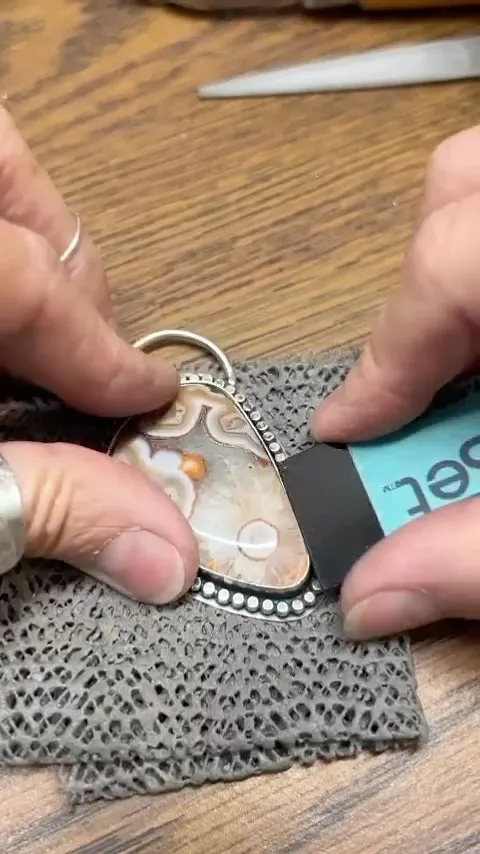 Here is a setting tip from @blueglassdesign - “Here’s a tip for setting stones. I like to use a folded piece of non-slip...