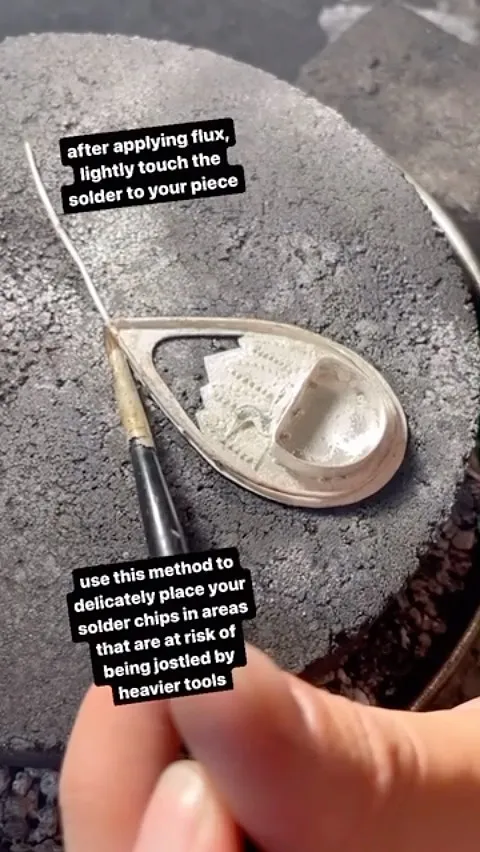 Here is a soldering tip from @maggiethebear - Here’s a trick for picking up and placing chips of solder. I like to use a...