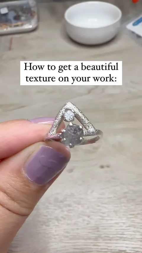 Texture tip from @legacygemandjewelry - “Sometimes when I want to add some depth or sparkle to a piece without having to...