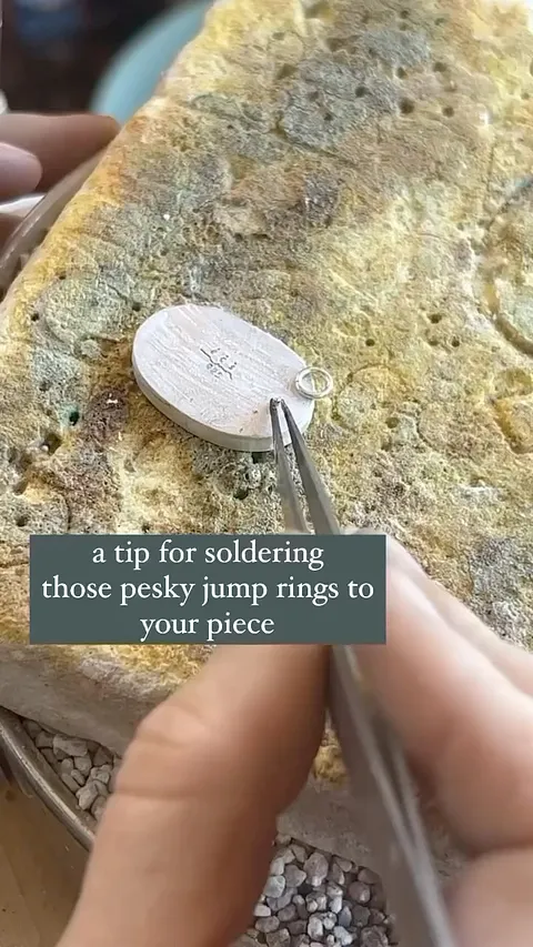 Here is a soldering tip for those little jump rings from @embercanyon - “Rather than messing around with tiny solder...