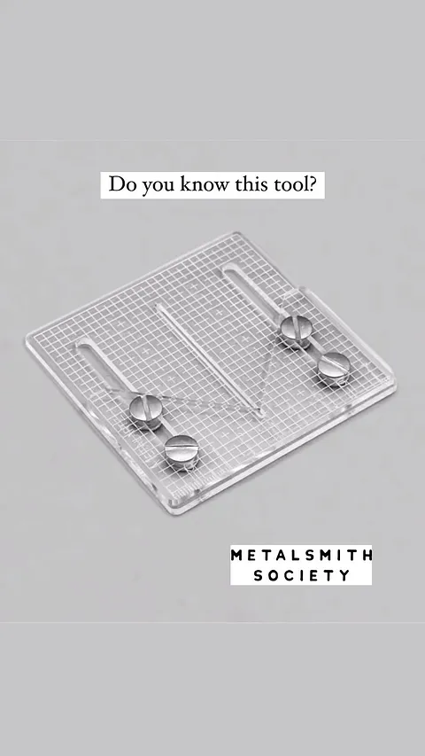 This is the Metalartz Center Finder, and it is available from our sponsor @gesswein.jewelry This jig is made in the USA...
