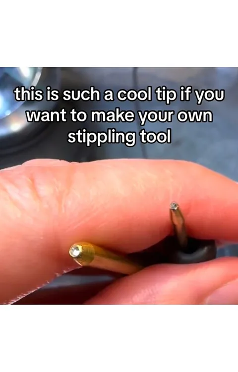 Here is a DIY Stippling tool from @jennistuartjewelry⁣
⁣
"Recently we created this pair of wedding bands that needed a...