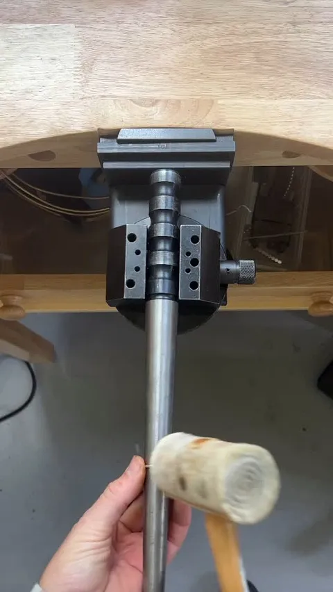 Here is a tip for securing ring and bezel mandrels, set them up in a vise! Having them secure allows you to work faster...