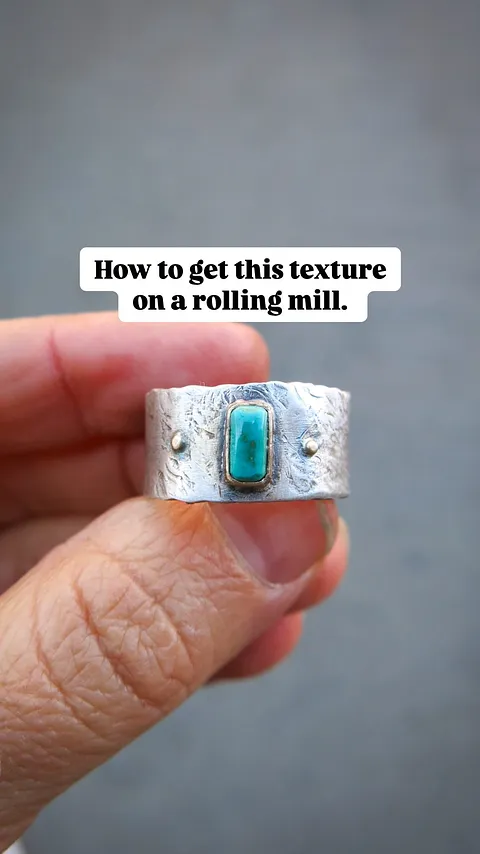 Love this rolling mill, texture tip from @fronterajewelry ⁣
⁣
“Using the rolling mill to add texture is so fun and simple....