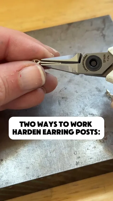 It’s easy to forget that earring posts need work hardening too—but don’t skip it or you risk a wobbly post that bends way...