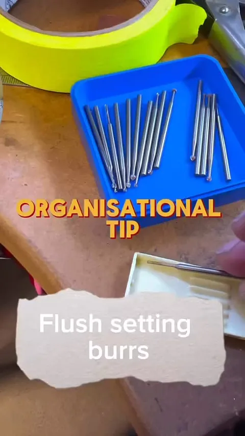 This is a fantastic tip for organizing the bits you need for a particular stone setting from...