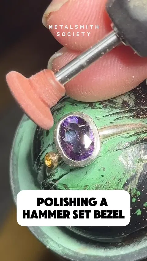 Polishing a Hammer-Set Bezel 🔨💎
One of my favorite things to make is a thick bezel, and hammer setting is the way to go...
