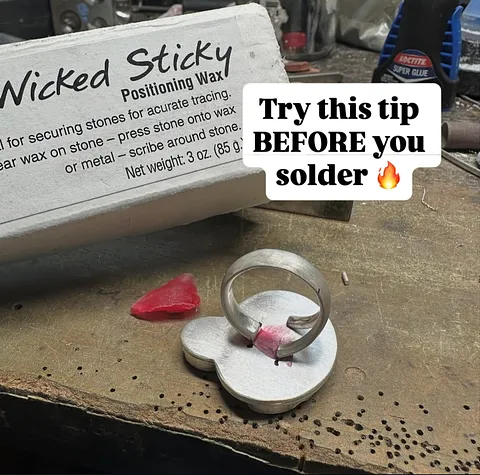 Ever struggle to solder a backplate to a ring in the exact spot you want?!?

Try this tip from...