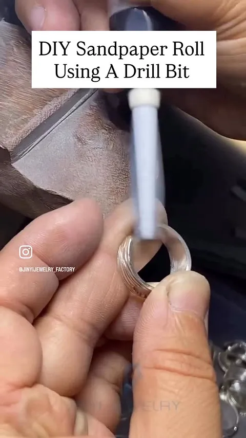 Here’s a clever DIY sander trick from @jinyijewelry_factory 👏✨

They start by rolling sandpaper into a cone, tucking the...