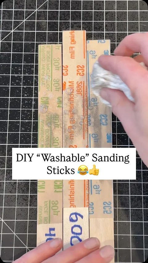 “DIY washable sanding sticks” made me laugh… but honestly, it’s kind of true.

Earlier this week I shared a sanding board...