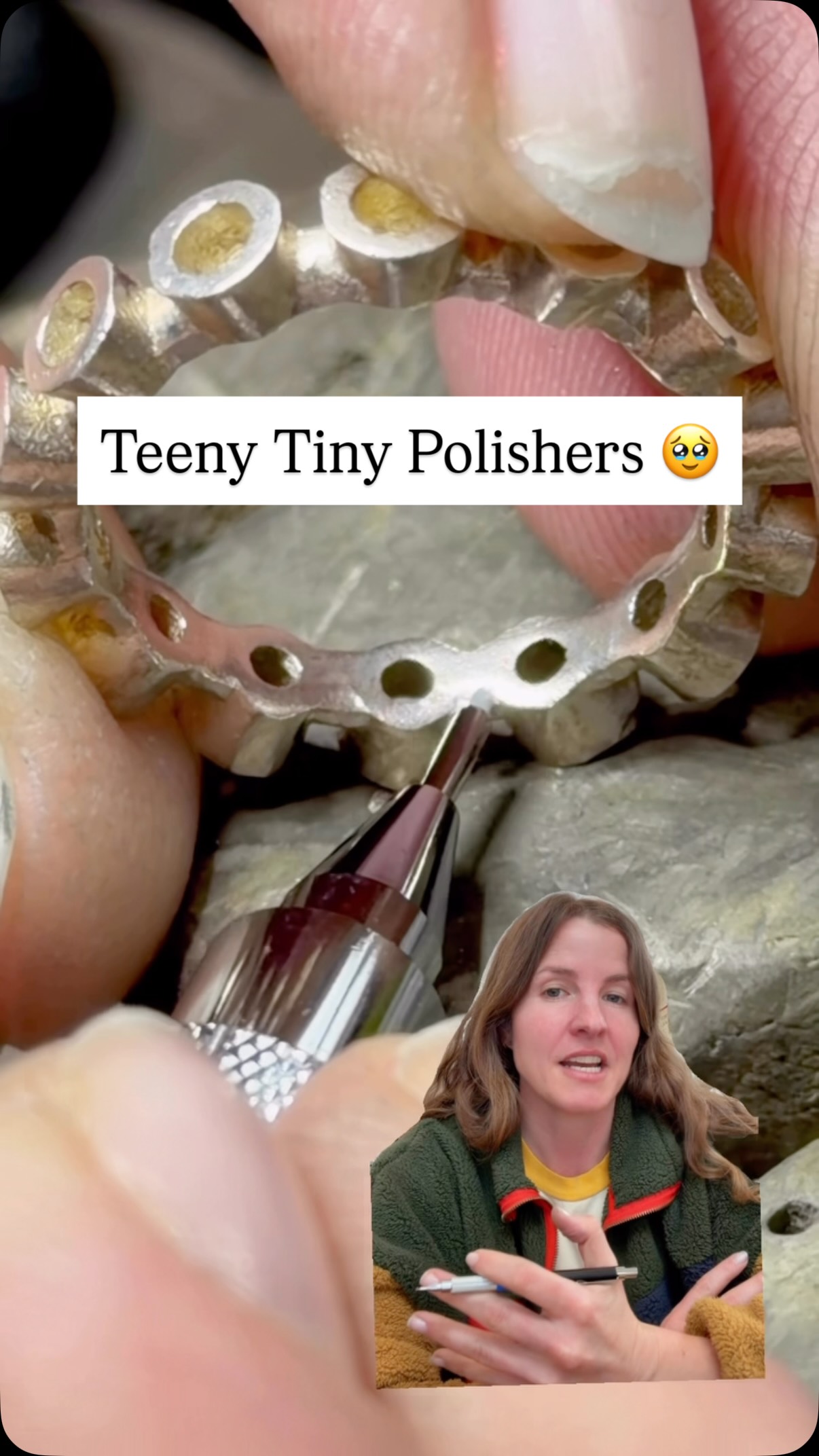 I’ve been testing these new mini ceramic stones from @gesswein.jewelry At only 0.5 mm wide, they can really get into tiny...