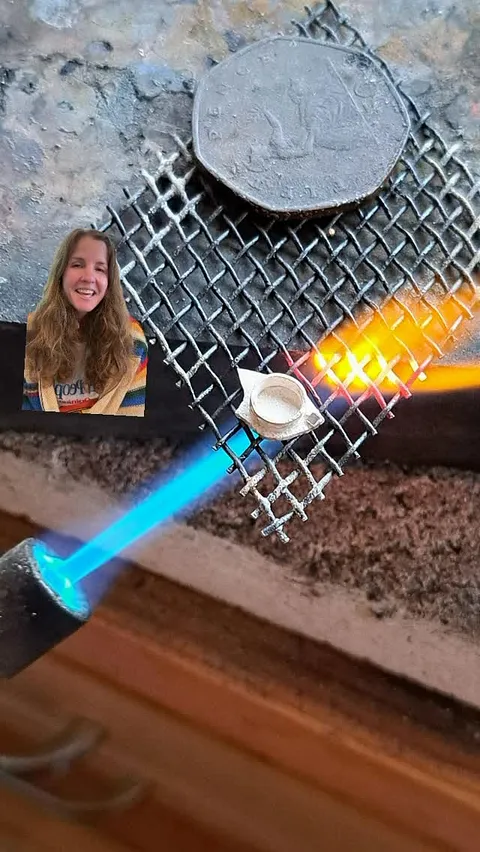 Here’s a soldering tip from @alexmalexdesigns for heating a piece from below:

Cut a small piece of steel mesh and place...