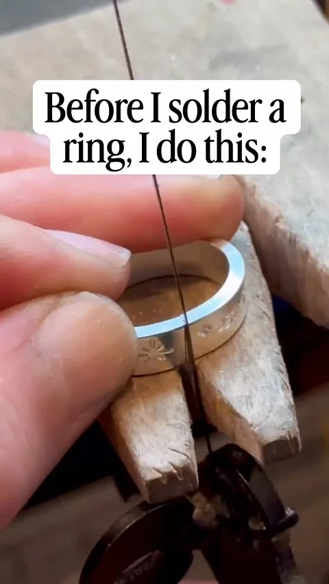 I do this 👇

After closing my ring shank (I used parallel pliers here!), I run a thin saw blade (2/0–4/0, or honestly...